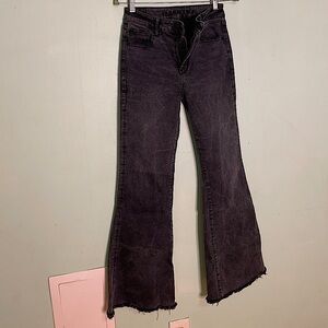 AE Flare Jeans Acid Wash Grey